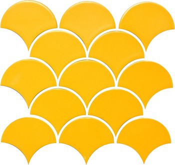 Фото Kotto Ceramica мозаїка Scales SC 6025 A+B Dark Yellow 27.5x28.5