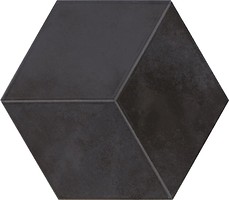 Фото Pamesa плитка мозаїчна Kingsbury Jubilee Hexagonos Negro Compacglass 19.8x22.8