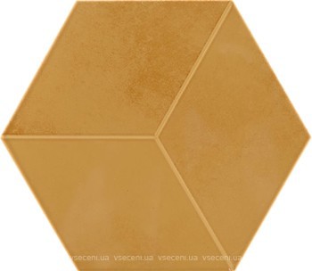 Фото Pamesa плитка мозаїчна Kingsbury Jubilee Hexagonos Ocre Compacglass 19.8x22.8