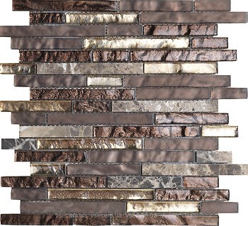 Фото Lantic Colonial мозаїка Treasures Bronze Emperador Strip 29.8x30.4 (L244000961)