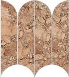 Фото Ragno ceramica мозаика Incanto Mosaico Breccia Pernice Glossy Ventaglio 28x31 (R9CD)