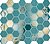 Фото Togama мозаика Sixties Turquoise 32.5x29.4
