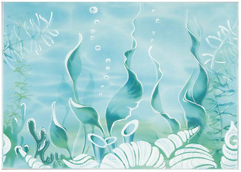 Фото БерезаКерамика декор Лазурь Морское дно бирюзовый 25x35