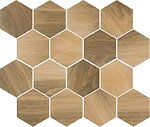 Фото Ceramika Paradyz мозаїка Uniwersalna Mozaika Wood Natural Mix Heksagon Mat 22x25.5