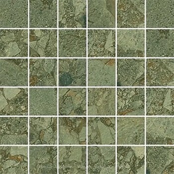 Фото Arcana мозаика Black&Cream Mosaic Green Giada 30x30