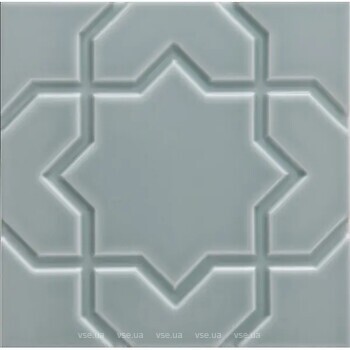Фото Adex плитка настенная Neri Relieve Star Sea Green 15x15 (ADNE4149)