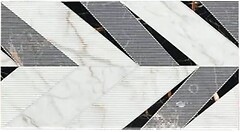 Фото Allore Ceramica плитка настінна Antico Mix W/DEC M NR Glossy 30.8x60.8