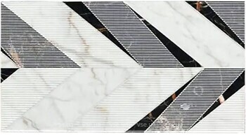 Фото Allore Ceramica плитка настінна Antico Mix W/DEC M NR Glossy 30.8x60.8