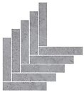 Фото Ragno ceramica мозаїка Kalkstone Mosaico Freccia Grey 44x61 (Ranw)