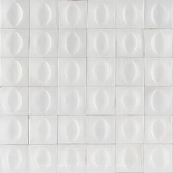 Фото Ragno ceramica плитка настінна Gleeze Bianco Struttura Egg 3D 10x10 (R8Gs)