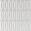 Фото Ragno ceramica плитка настінна Gleeze Bianco Struttura Eye 3D 7.5x20 (R8Hf)