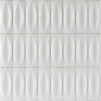 Фото Ragno ceramica плитка настінна Gleeze Bianco Struttura Eye 3D 7.5x20 (R8Hf)