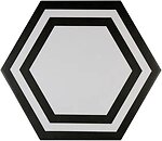 Фото Adex плитка Pavimento Hexagono Deco Black 20x23 (ADPV9020)