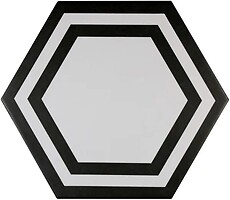 Фото Adex плитка Pavimento Hexagono Deco Black 20x23 (ADPV9020)