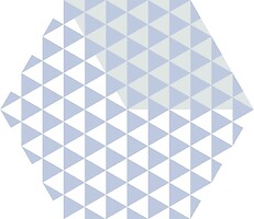 Фото Keros плитка Peonia Azul Hexa 23x27