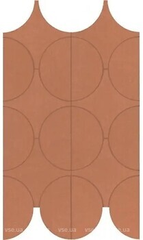 Фото Marazzi мозаїка Cementum Cotto Mosaico Cerchi 23.8x41.4 (M9Y6)