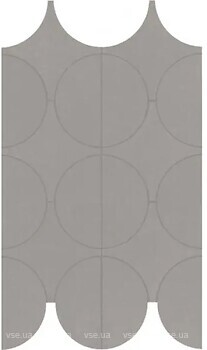 Фото Marazzi мозаїка Cementum Nickel Mosaico Cerchi 23.8x41.4 (M9Y1)