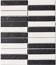 Фото Kotto Ceramica мозаїка Kit Kat K 69007 White Black ST 25.2x30