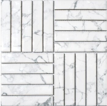 Фото Kotto Ceramica мозаїка Kit Kat KP 6050 Grey White 25.2x25.2