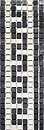 Фото Kotto Ceramica мозаїка Mosaici d'Italia MI7 K60601 Nero-Salino 9.6x28.8