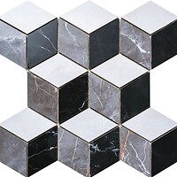 Фото Kotto Ceramica мозаїка Mosaici d'Italia CMD K91001 C3 Shine White Grey Black 29x30