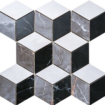 Фото Kotto Ceramica мозаїка Mosaici d'Italia CMD K91001 C3 Shine White Grey Black 29x30
