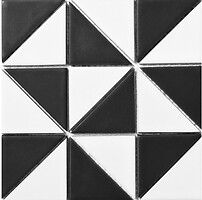 Фото Kotto Ceramica мозаика Triangle RT XX2 69001 Triangle White Black 30x30