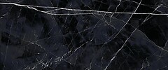 Фото Emil Ceramica плитка Level Marmi 6.5 mm Calacatta Black A Rett Full Lappato Mesh-Mounted 160x320