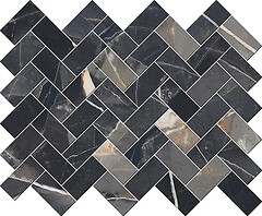 Фото Grespania мозаїка Coverlam Calacata Black Luxor Negro Liso Black 25x30