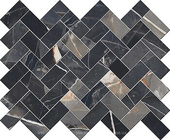 Фото Grespania мозаїка Coverlam Calacata Black Luxor Negro Liso Black 25x30