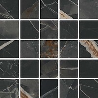 Фото Grespania мозаїка Coverlam Calacata Black Fez Black 30x30