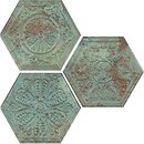 Фото Apavisa плитка Zinc Green Mix Decor Hexagon 25x29