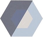 Фото Apavisa плитка Cube Blue Natural Hexagon 25x29