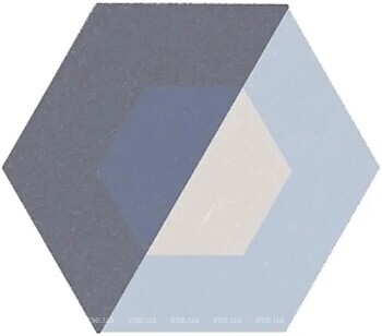 Фото Apavisa плитка Cube Blue Natural Hexagon 25x29