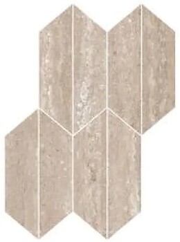 Фото Ragno ceramica мозаика Realstone Travertino Vein Noce Mosaico Losanga 29.4x40.7 (Rcld)