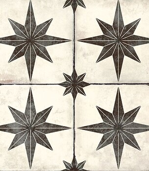 Фото Deseo Ceramica декор Hidraulicos Star Black 45x45