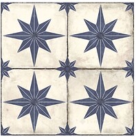 Фото Deseo Ceramica декор Hidraulicos Star Blue 45x45