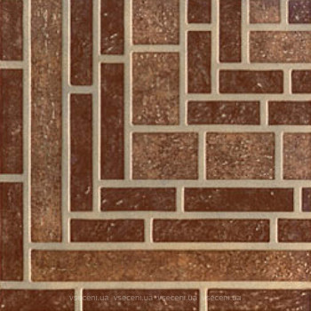 Фото Inter Cerama плитка напольная MATTONI коричневая 42x42