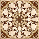 Фото Inter Cerama декор-панно Emperador коричневе 86x86 (комплект 4 шт)