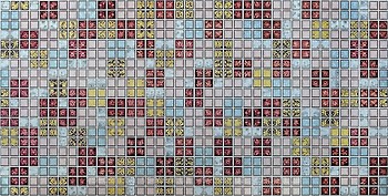 Фото Регул листова панель 956x480x4 мм Мозаїка Блик червоний (бк1)