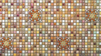 Фото Регул листова панель 956x480x4 мм Мозаїка Медальйон коричневий (33к)