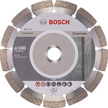 Фото Bosch алмазний відрізний сегментний 180x2x22.23 мм (2608602199)