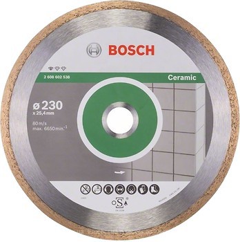 Фото Bosch алмазний відрізний суцільний 230x1.6x25.4 мм (2608602538)