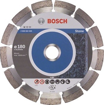 Фото Bosch алмазный отрезной сегментный 180x2x22.23 мм (2608602600)