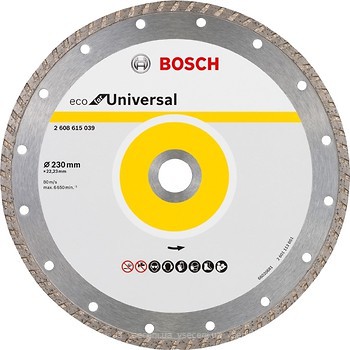 Фото Bosch алмазный отрезной турбо 180x2.6x22.23 мм (2608615039)