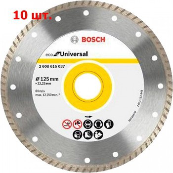 Фото Bosch алмазний відрізний турбо 125x22.23 мм 10 шт (2608615046)
