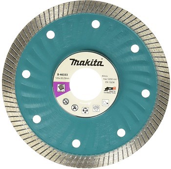 Фото Makita алмазный отрезной турбо 125x1.4x22.23 мм (B-46333)