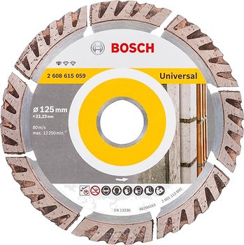 Фото Bosch алмазний відрізний сегментний 125x2x22.23 мм (2608615059)