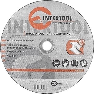 Фото Intertool абразивний відрізний 230x2.4x22.2 мм (CT-4017)