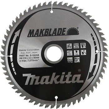 Фото Makita MAKBlade пильний 216x1.6x30 мм (B-09058)